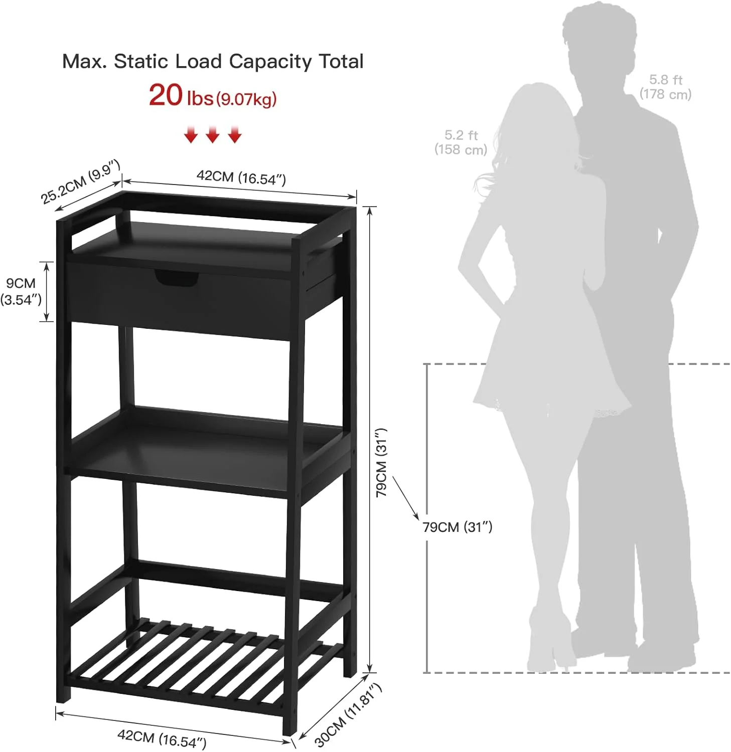 قفسه حمام، قفسه نردبانی 3 طبقه با کشو، قفسه کتاب بامبو، قفسه بندی باز، میز کنار تختی، میز کنار مبلی، استند گلدان برای اتاق نشیمن، اتاق خواب، حمام، آشپزخانه (مشکی کلاسیک) قفسه حمام، قفسه نردبانی 3 طبقه با کشو، قفسه کتاب بامبو، قفسه بندی باز، میز کنار تختی، میز کنار مبلی، استند گلدان برای اتاق نشیمن، اتاق خواب، حمام، آشپزخانه (مشکی کلاسیک)