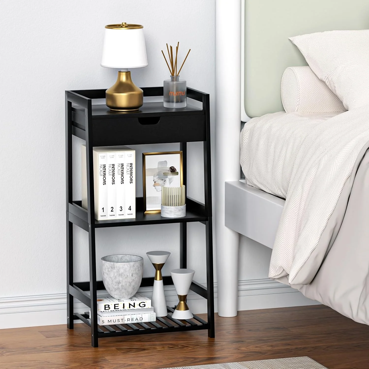 قفسه حمام، قفسه نردبانی 3 طبقه با کشو، قفسه کتاب بامبو، قفسه بندی باز، میز کنار تختی، میز کنار مبلی، استند گلدان برای اتاق نشیمن، اتاق خواب، حمام، آشپزخانه (مشکی کلاسیک) قفسه حمام، قفسه نردبانی 3 طبقه با کشو، قفسه کتاب بامبو، قفسه بندی باز، میز کنار تختی، میز کنار مبلی، استند گلدان برای اتاق نشیمن، اتاق خواب، حمام، آشپزخانه (مشکی کلاسیک)