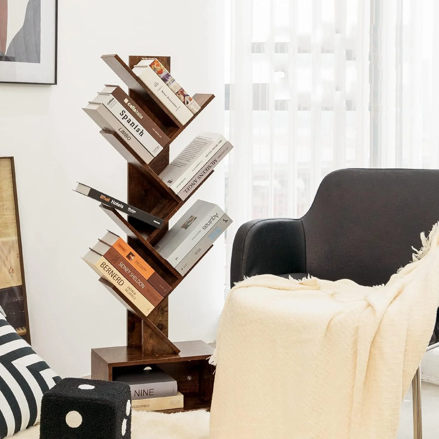 قفسه کتاب درختی رویال پولار - قفسه کتاب 6 طبقه ایستاده رترو، قفسه بلند چوبی برای نگهداری کتاب، سی دی، فیلم، قفسه های سازمان دهنده کاربردی برای اتاق خواب، اتاق نشیمن، دفتر کار خانگی قفسه کتاب درختی رویال پولار - قفسه کتاب 6 طبقه ایستاده رترو، قفسه بلند چوبی برای نگهداری کتاب، سی دی، فیلم، قفسه های سازمان دهنده کاربردی برای اتاق خواب، اتاق نشیمن، دفتر کار خانگی