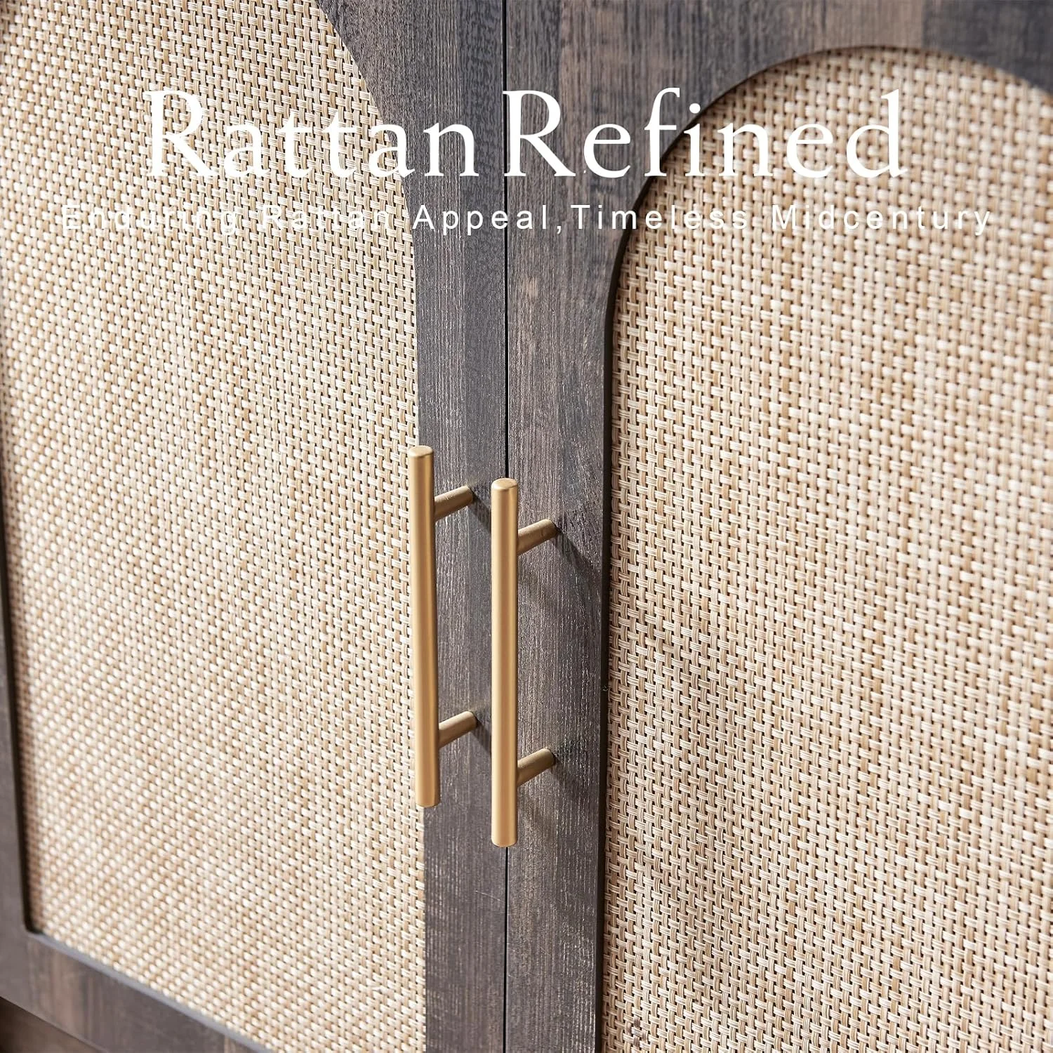 کتابخانه کمانی حصیری - کابینت نمایشگر با ارتفاع 176 سانتی متر، قفسه کتاب گرد با درهای حصیری، قفسه باز برای اتاق ناهارخوری (بلوطی تیره روستیک، 1 عدد) کتابخانه کمانی حصیری - کابینت نمایشگر با ارتفاع 176 سانتی متر، قفسه کتاب گرد با درهای حصیری، قفسه باز برای اتاق ناهارخوری (بلوطی تیره روستیک، 1 عدد)