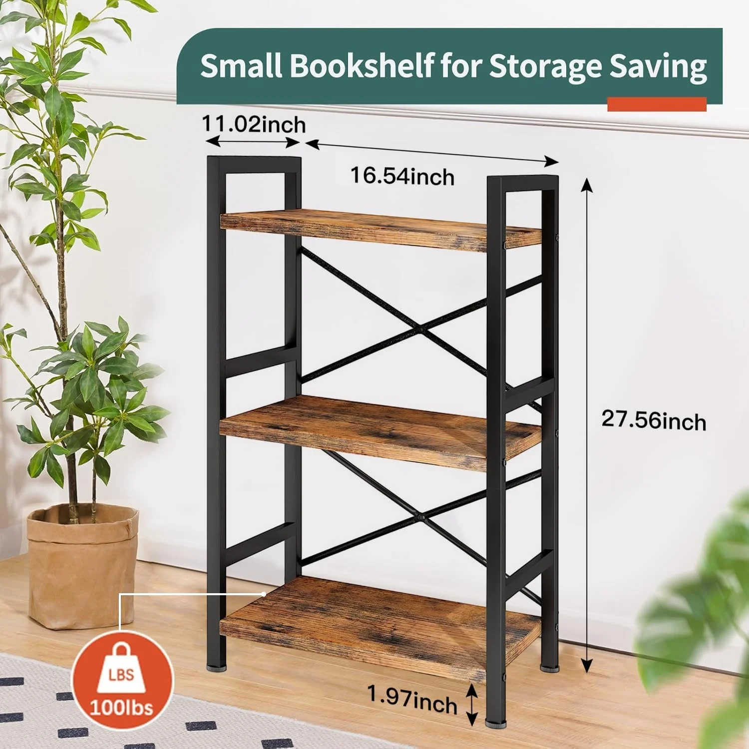 قفسه کتاب SPNOR، قفسه کتاب 3 طبقه صنعتی، قفسه کتاب فلزی، قفسه کتاب کوچک روستایی برای فضاهای کوچک، قفسه نمایشگر، سازمان دهنده قفسه کتاب برای اتاق نشیمن، اتاق خواب و مبلمان اداری، 42 سانتی متر عمق x 28 سانتی متر عرض x 70 سانتی متر ارتفاع. قفسه کتاب SPNOR، قفسه کتاب 3 طبقه صنعتی، قفسه کتاب فلزی، قفسه کتاب کوچک روستایی برای فضاهای کوچک، قفسه نمایشگر، سازمان دهنده قفسه کتاب برای اتاق نشیمن، اتاق خواب و مبلمان اداری، 42 سانتی متر عمق x 28 سانتی متر عرض x 70 سانتی متر ارتفاع.