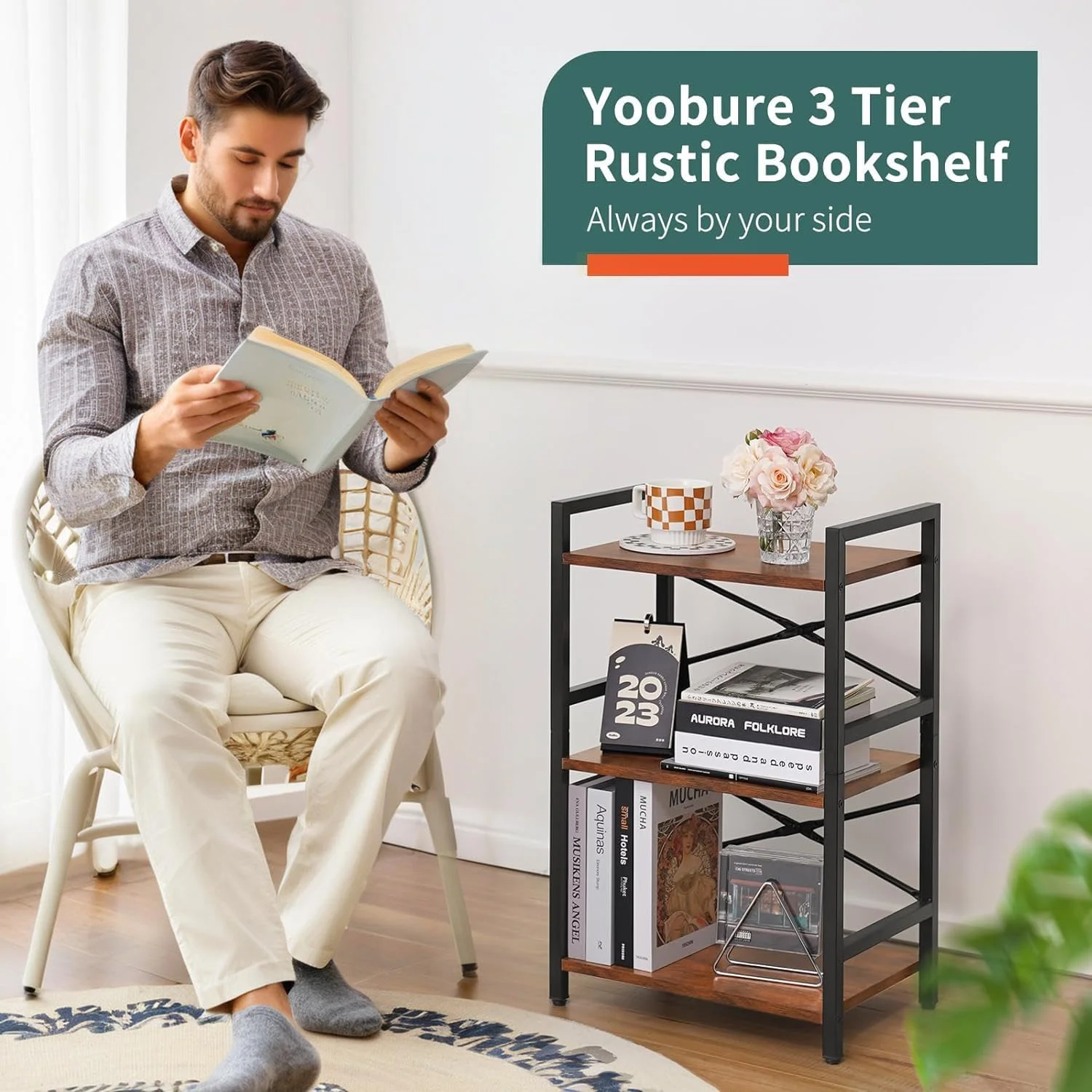 قفسه کتاب SPNOR، قفسه کتاب 3 طبقه صنعتی، قفسه کتاب فلزی، قفسه کتاب کوچک روستایی برای فضاهای کوچک، قفسه نمایشگر، سازمان دهنده قفسه کتاب برای اتاق نشیمن، اتاق خواب و مبلمان اداری، 42 سانتی متر عمق x 28 سانتی متر عرض x 70 سانتی متر ارتفاع. قفسه کتاب SPNOR، قفسه کتاب 3 طبقه صنعتی، قفسه کتاب فلزی، قفسه کتاب کوچک روستایی برای فضاهای کوچک، قفسه نمایشگر، سازمان دهنده قفسه کتاب برای اتاق نشیمن، اتاق خواب و مبلمان اداری، 42 سانتی متر عمق x 28 سانتی متر عرض x 70 سانتی متر ارتفاع.