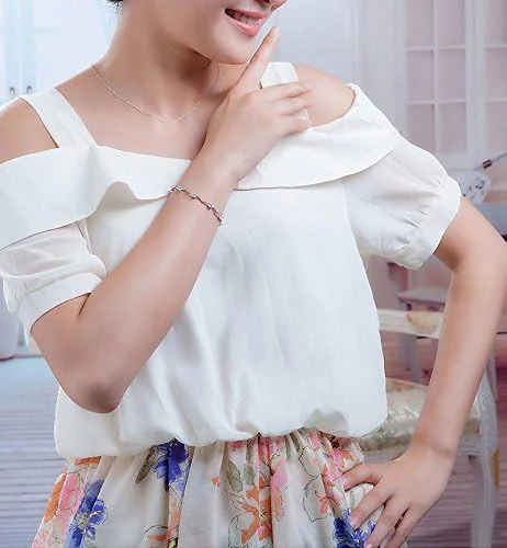 دستبند نقره ای شیک و جدید نگین دار برای زنان و دختران دستبند نقره ای شیک و جدید نگین دار برای زنان و دختران