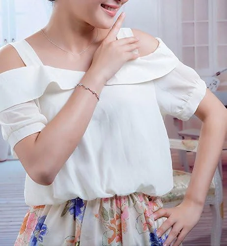 دستبند نقره ای شیک و جدید نگین دار برای زنان و دختران دستبند نقره ای شیک و جدید نگین دار برای زنان و دختران