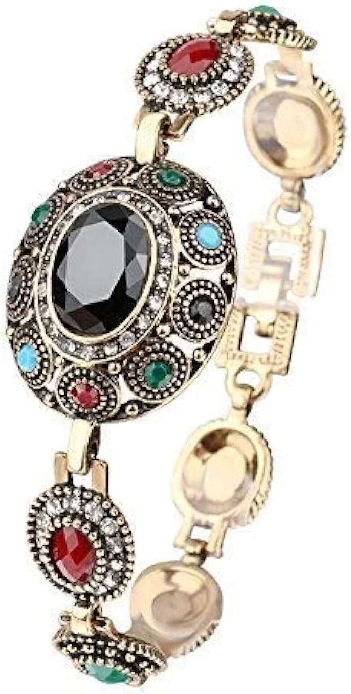 دستبند النگویی شیک و مجلسی روکش طلایی زنانه و دخترانه