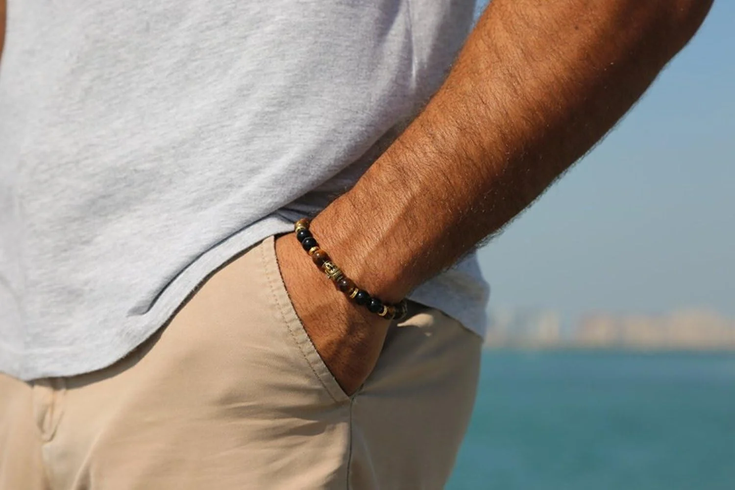 دستبند شیک اونیکس مشکی و چشم ببر سنگ نیمه قیمتی مدیتیشن بودا ریکی شفابخش مهره ای یونیسکس مناسب برای مردان و زنان (9389b) از برند شاینینگ دیوا دستبند شیک اونیکس مشکی و چشم ببر سنگ نیمه قیمتی مدیتیشن بودا ریکی شفابخش مهره ای یونیسکس مناسب برای مردان و زنان (9389b) از برند شاینینگ دیوا