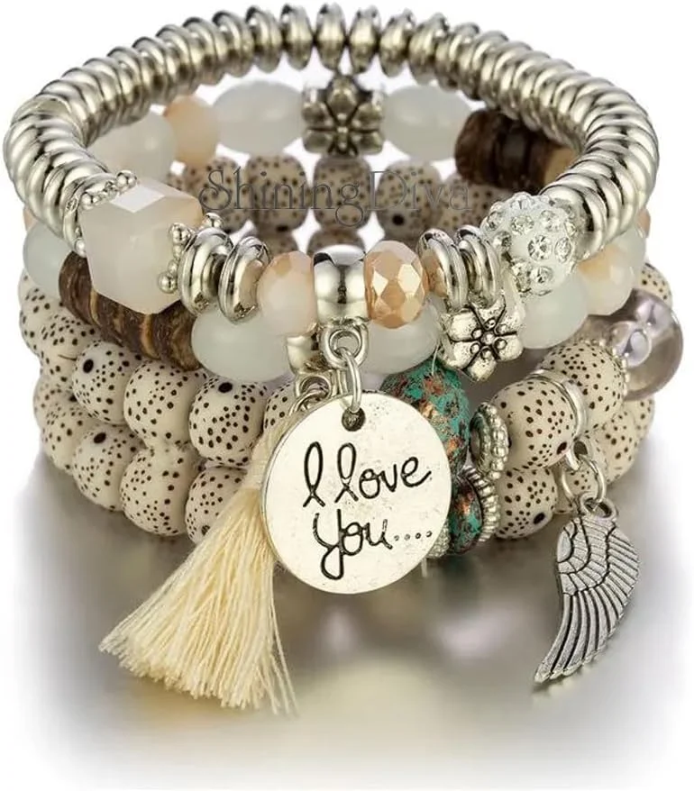 دستبند چند لایه بودی شیک و جدید زنانه و دخترانه