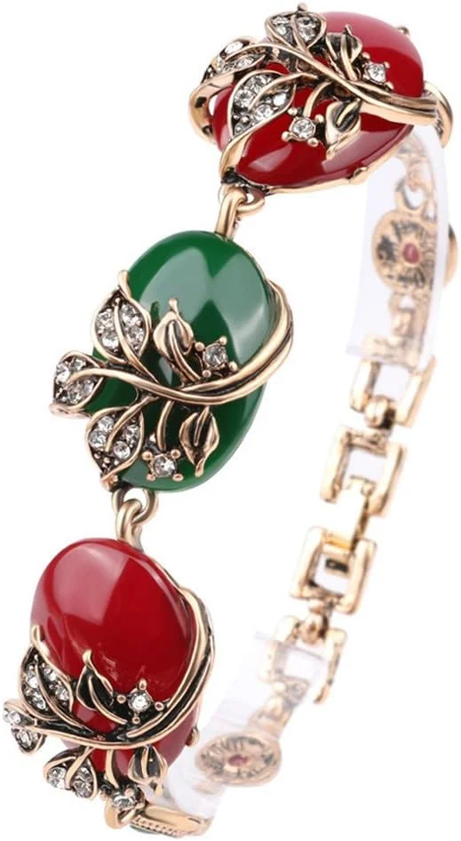 دستبند النگویی سنتی و شیک زنانه و دخترانه مدل رویال براق (چند رنگ) (8662b)، سایز آزاد