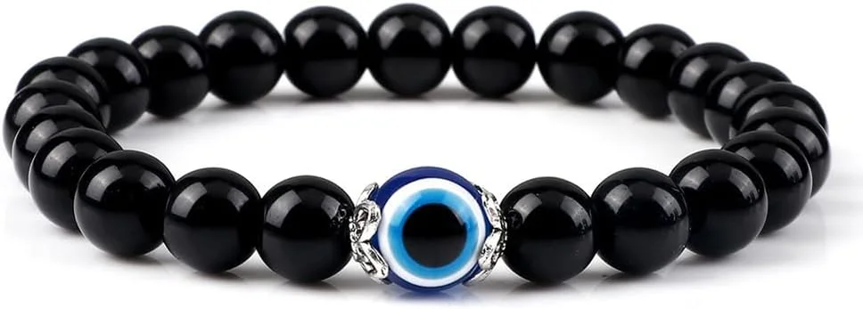 دستبند унисекс نگین چشم نظر براق دیوا فشن برای زنان، دختران، مردان و پسران