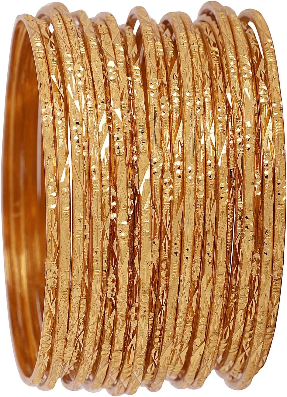 ست 24 عددی النگوهای زنانه و دخترانه با روکش طلای یک گرمی طرح جدید و سنتی ست 24 عددی النگوهای زنانه و دخترانه با روکش طلای یک گرمی طرح جدید و سنتی