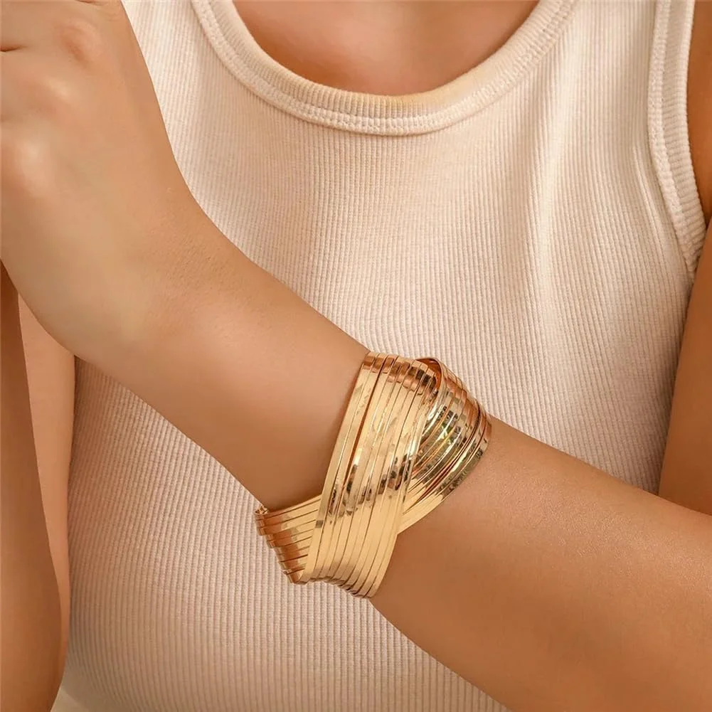 دستبند النگویی کاف شیک و جدید روکش طلایی زنانه و دخترانه دستبند النگویی کاف شیک و جدید روکش طلایی زنانه و دخترانه