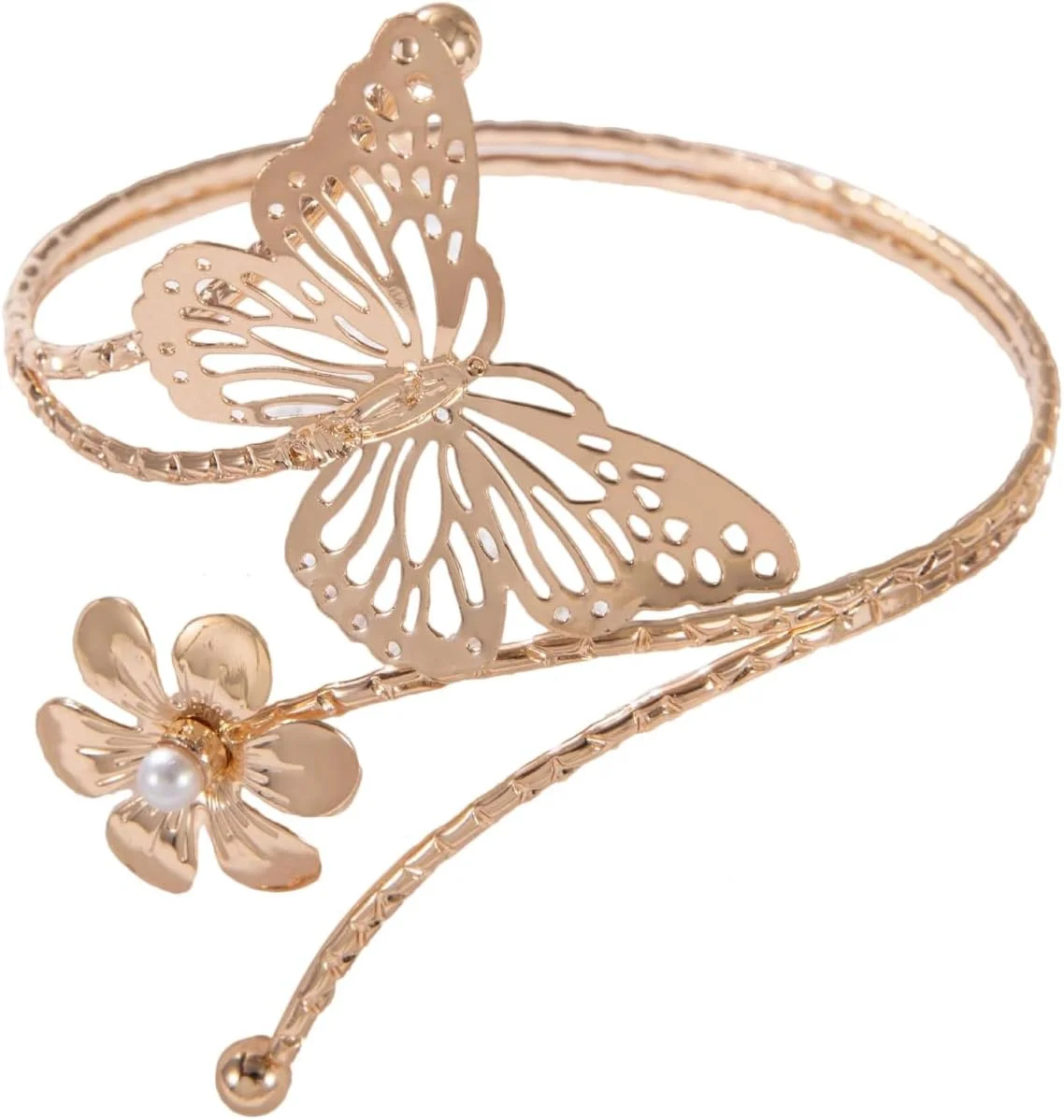 دستبند بازوبندی شیک و طلایی رنگ زنانه و دخترانه