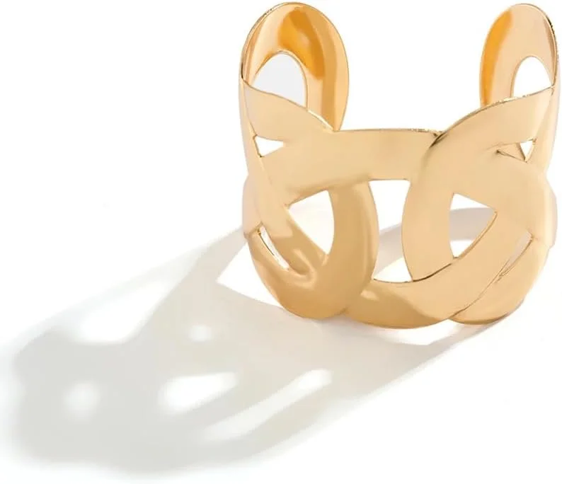 دستبند النگویی کاف شیک و جدید زنانه و دخترانه با روکش طلایی شاینینگ دیوا (rrsd16168b) (طلایی)