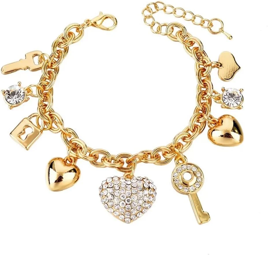 دستبند النگویی نگین دار شیک زنانه و دخترانه