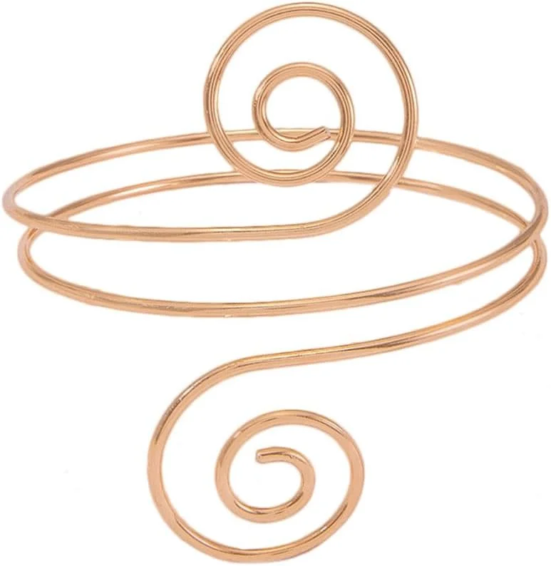 دستبند بازوبندی شیک و طلایی رنگ زنانه و دخترانه