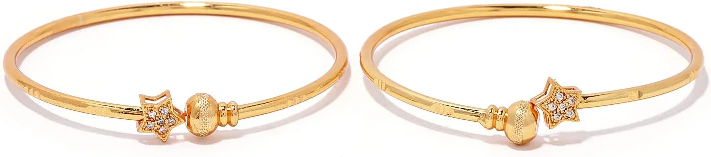 دستبند النگویی طلایی رنگ زنانه با طراحی جدید و سنتی شاینینگ دیوا - سایز آزاد - جنس فلز - بدون سنگ قیمتی (rrsd13710b) دستبند النگویی طلایی رنگ زنانه با طراحی جدید و سنتی شاینینگ دیوا - سایز آزاد - جنس فلز - بدون سنگ قیمتی (rrsd13710b)