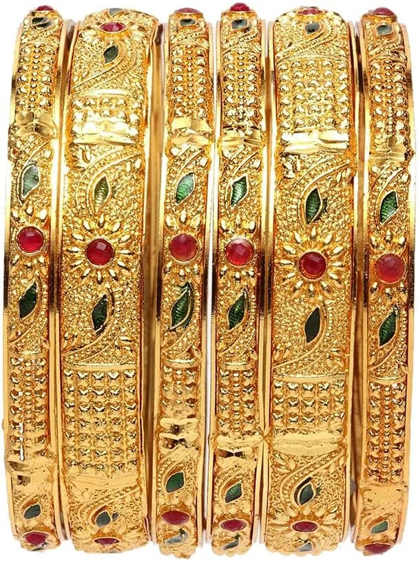 ست ۶ عددی النگو زنانه طرح درخشان دیوا، جدیدترین مدل های سنتی و شیک با روکش طلایی (طلایی) (11792b_2.8) ست ۶ عددی النگو زنانه طرح درخشان دیوا، جدیدترین مدل های سنتی و شیک با روکش طلایی (طلایی) (11792b_2.8)