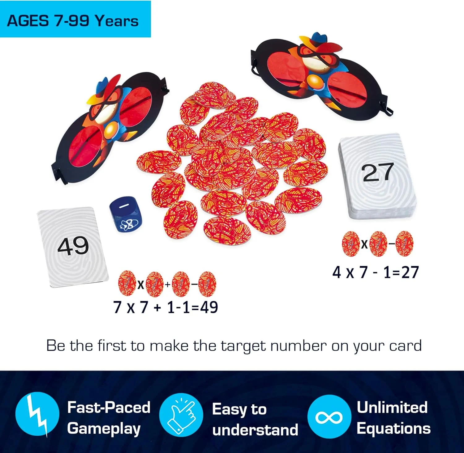 بازی فکری ریاضی کارآگاهی Chalk and Chuckles، مناسب کودکان 8 تا 12 سال، بازی آموزشی برای تقویت هوش کودکان بالای 10 سال، هدیه برای پسران و دختران 9، 10 و 11 ساله، اسباب بازی های STEM