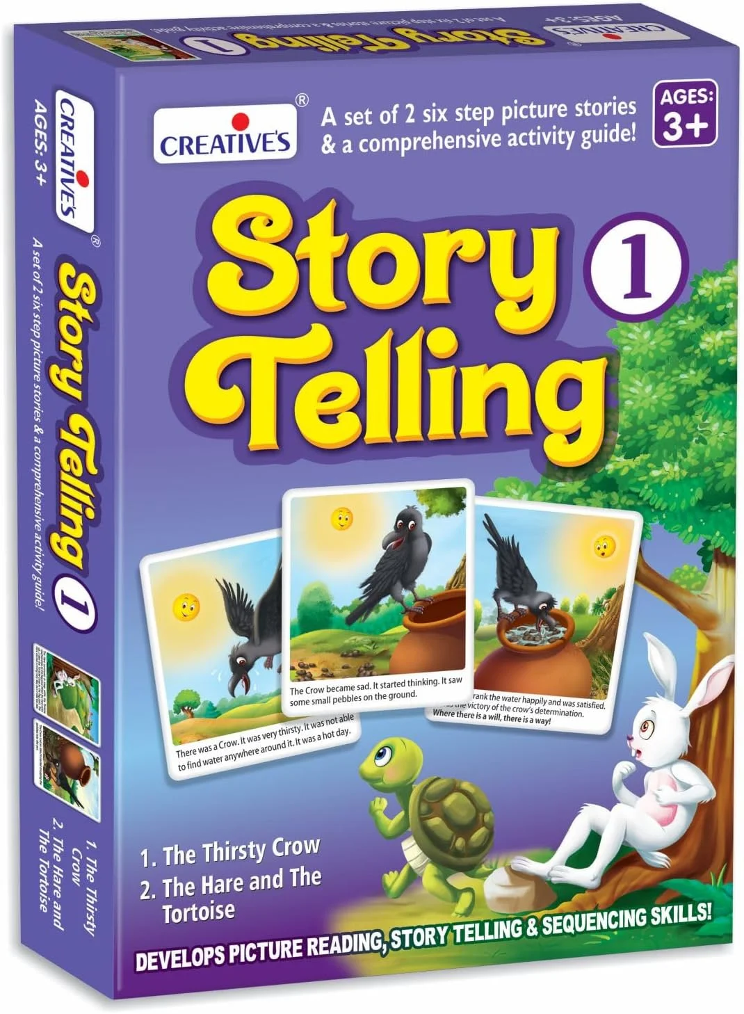 مجموعه داستان گویی 1 و داستان گویی 3 | بازی آموزشی خواندن و ترتیب تصاویر برای کودکان 4 سال به بالا | تقویت مهارت های داستان سرایی، تخیل و زبان | فعالیت های یادگیری پیش دبستانی