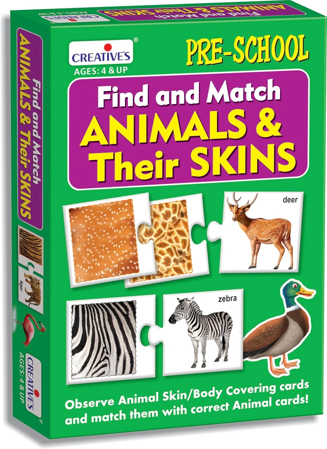بازی تطبیق حیوانات و پوست آنها | بازی تطبیقی | تشخیص الگو | افزایش دانش درباره حیوانات | بازی آموزشی سرگرم کننده برای کودکان 4 سال به بالا