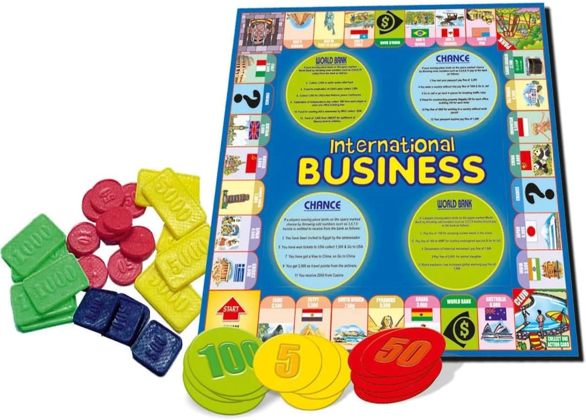 بازی تخته ای تجارت بین المللی Creative - بازی سرمایه دار تجاری برای کودکان و بزرگسالان، بازی آموزشی و یادگیری - بهترین هدیه برای کودکان یونیسکس - 6 سال به بالا