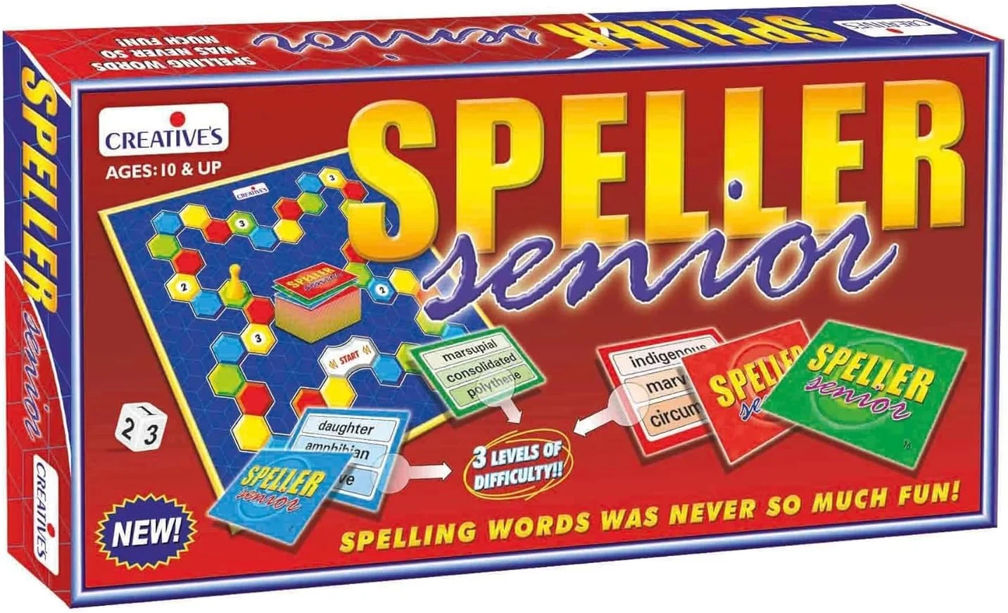 بازی آموزشی و سرگرم‌کننده «هجی‌کن ارشد» برای کودکان بالای 10 سال | تقویت دایره لغات، کلمه‌سازی و مهارت‌های زبانی | هدیه برای پسران و دختران | 2 تا 6 بازیکن