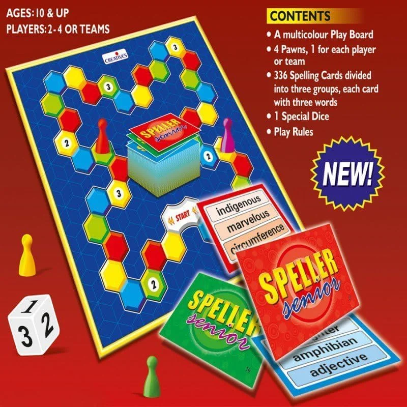 بازی آموزشی و سرگرم‌کننده «هجی‌کن ارشد» برای کودکان بالای 10 سال | تقویت دایره لغات، کلمه‌سازی و مهارت‌های زبانی | هدیه برای پسران و دختران | 2 تا 6 بازیکن