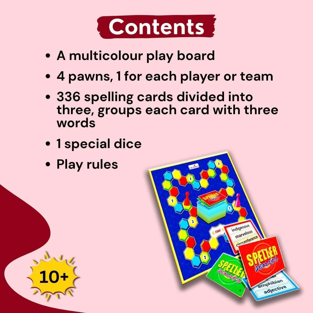 بازی آموزشی و سرگرم‌کننده «هجی‌کن ارشد» برای کودکان بالای 10 سال | تقویت دایره لغات، کلمه‌سازی و مهارت‌های زبانی | هدیه برای پسران و دختران | 2 تا 6 بازیکن