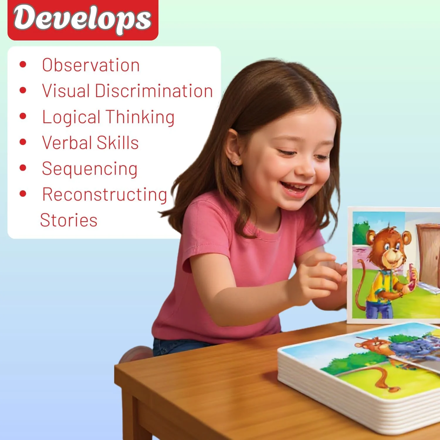 بازی حافظه خلاقانه -1 | بازی برای تقویت تفکر منطقی و داستان سرایی | کارت های ترتیبی | بازی های پیش دبستانی | آموزشی و یادگیری | سری بازی های مناسب برای کودکان 4 سال به بالا