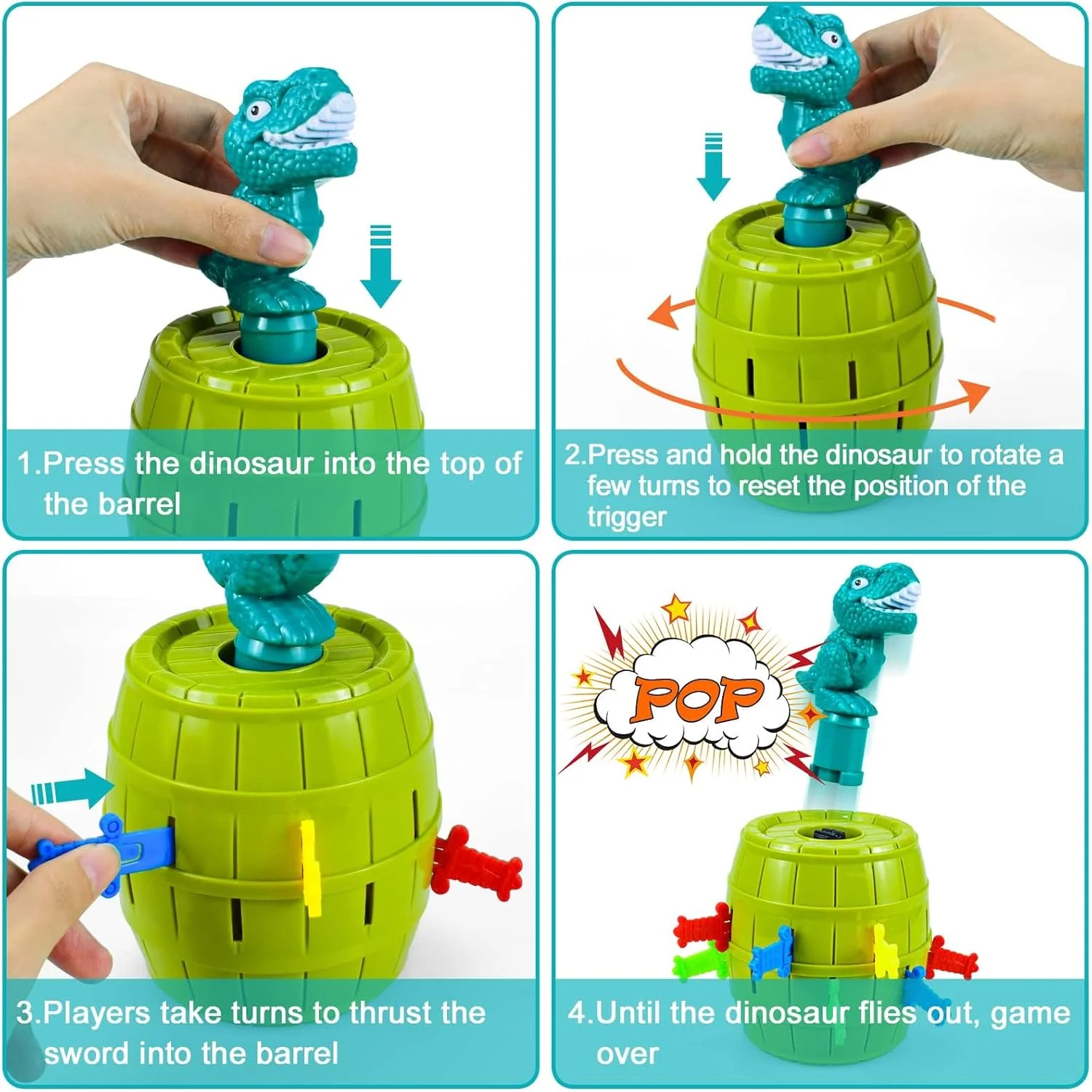 بازی پاپ آپ دایناسور برای پسران و دختران 3 تا 8 ساله، اسباب بازی پاپ آپ دایناسور، بازی پاپ آپ آموزشی، بازی پاپ آپ تعاملی برای کودکان
