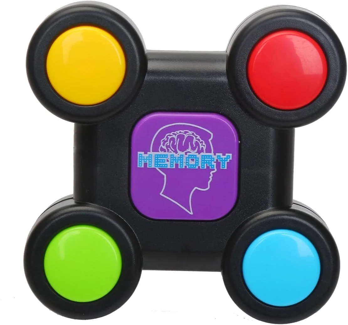 بازی حافظه الکترونیکی دستی با نور و صدا / اسباب بازی آموزشی برای کودکان 4 سال به بالا، بهبود حافظه و تمرکز | بازی سرگرم کننده مسافرتی، بازی الگو کلاسیک / بادوام، تعاملی، اسباب بازی جذاب