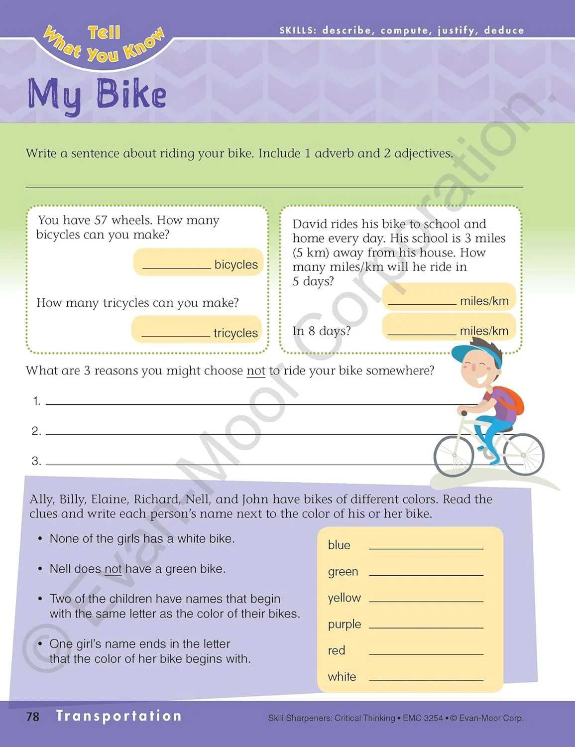 تقویت مهارت های تفکر انتقادی با کتاب تقویت مهارت های انتشارات آموزشی Evan-Moor، پایه چهارم