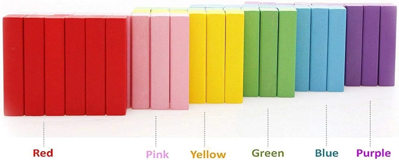 بلوک های برج چوبی رنگارنگ، بازی خانوادگی و اسباب بازی آموزشی کودکان، Lc-Cgbb-48P