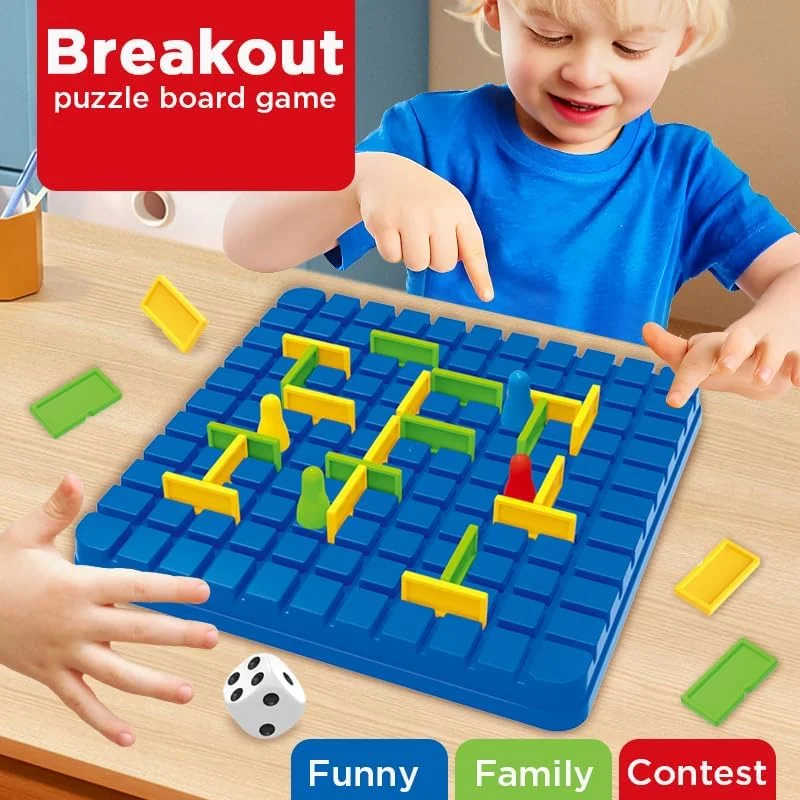 بازی فکری تخته‌ای شکستن، اسباب‌بازی‌های آموزشی، بازی تخته‌ای شطرنج رقابتی تعاملی چند نفره سرگرم‌کننده برای خانواده و مهمانی، بازی استراتژی خانوادگی برای سنین 3 سال به بالا (آبی)