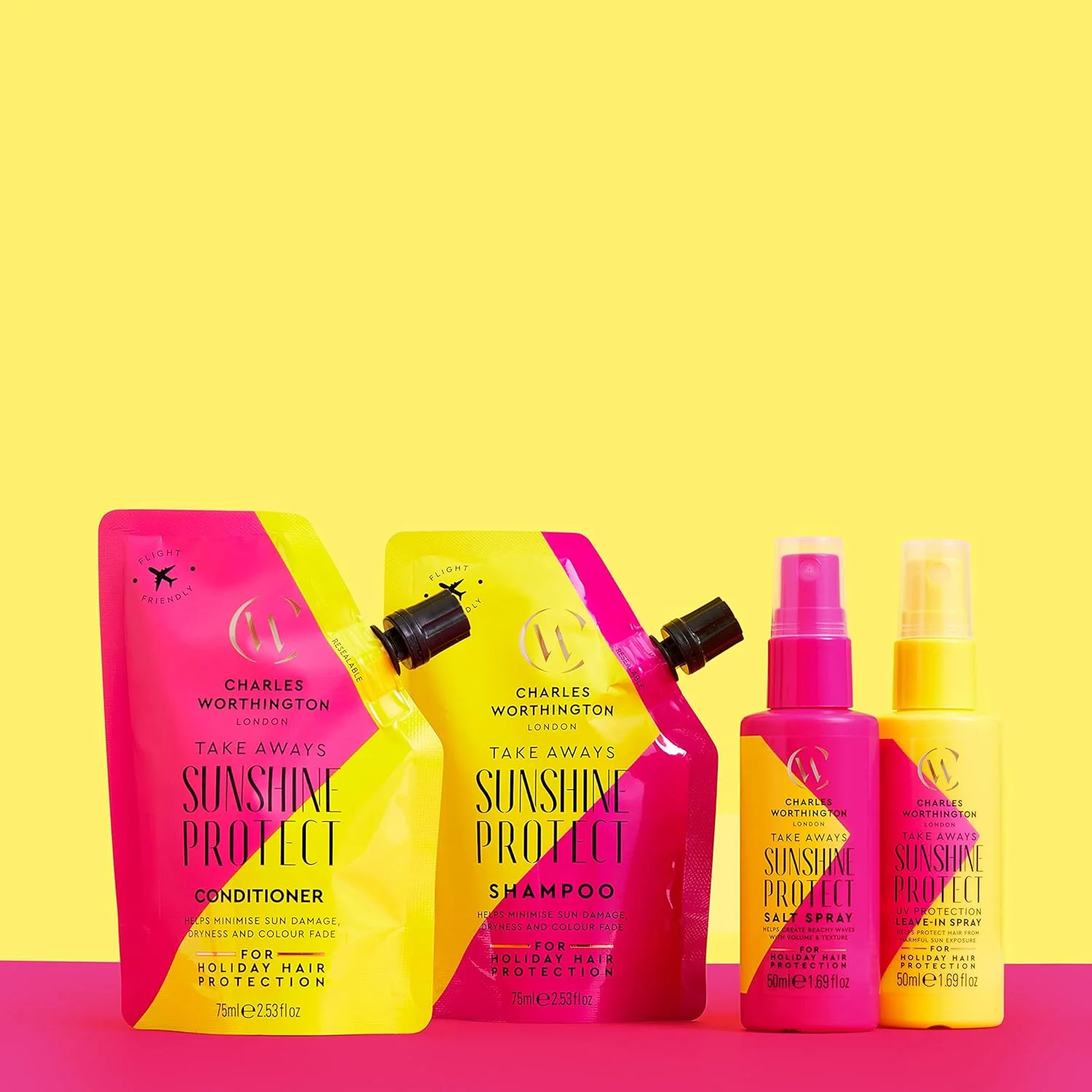 اسپری محافظ مو در برابر آفتاب چارلز ورتینگتون، آبرسان و مغذی، اسپری نرم کننده مو، 50 میلی لیتر