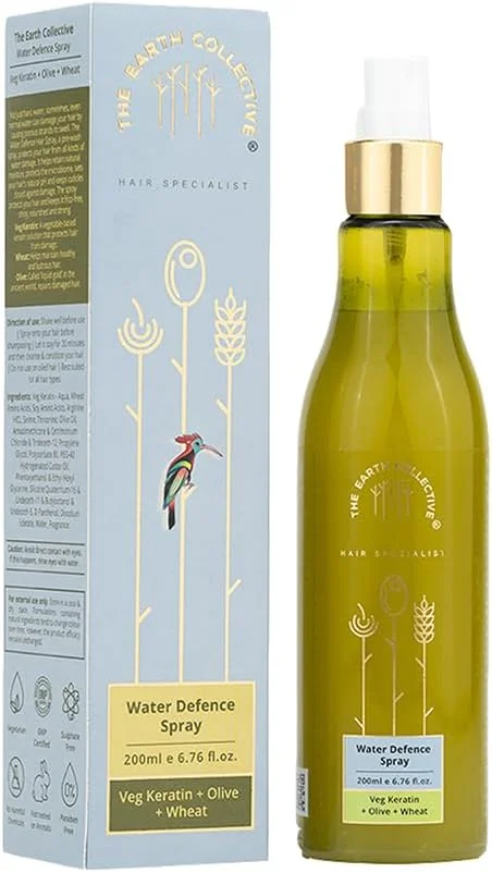اسپری محافظ مو در برابر آب Earth Collective | حفظ رطوبت مو | محافظت از آسیب آب سخت و جلوگیری از شکستگی مو | حفظ pH متعادل | مناسب برای انواع مو | 200 میلی لیتر