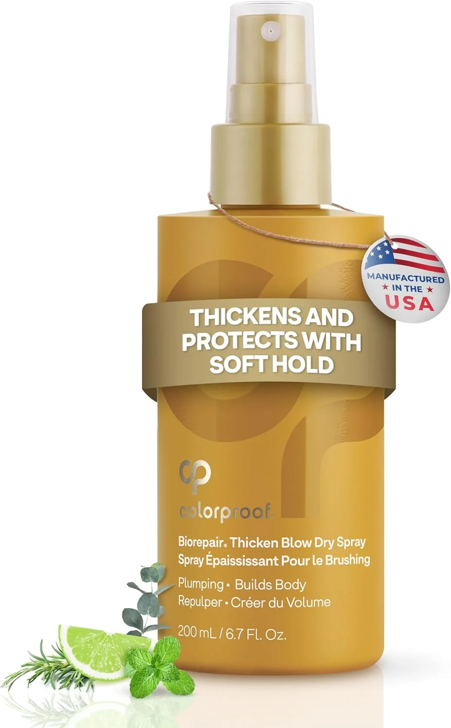 اسپری حجم دهنده مو ColorProof Biorepair، 200 میلی لیتر - برای موهای نازک و رنگ شده، افزایش دهنده ضخامت، حجم و تراکم، حالت دهنده نرم و ماندگار، موهایی ضخیم تر و پرپشت تر، بدون سولفات