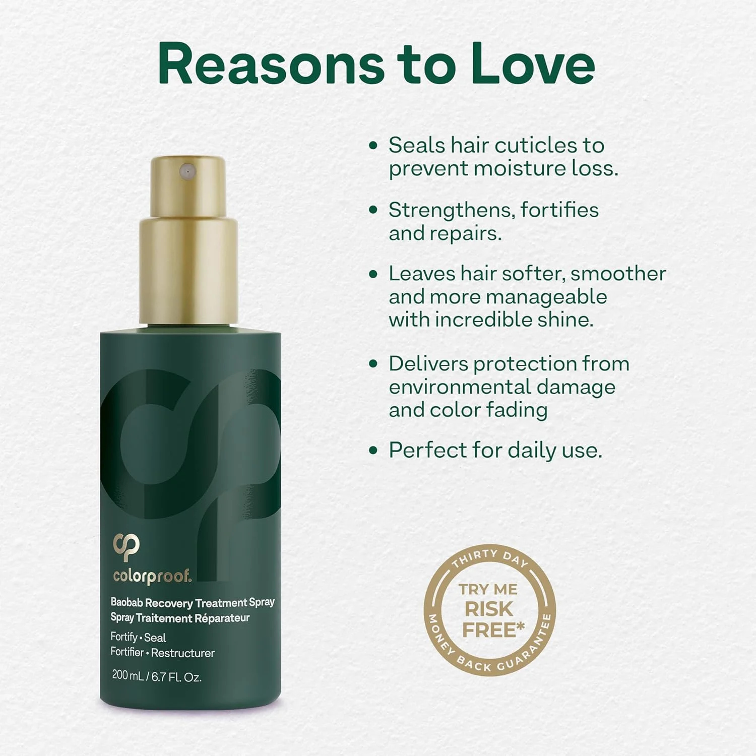 اسپری ترمیم کننده موهای رنگ شده کالرپروف با عصاره بائوباب | تقویت کننده و ترمیم کننده | نرم کننده و محافظت کننده | بدون سولفات | وگان، 200 میلی لیتر