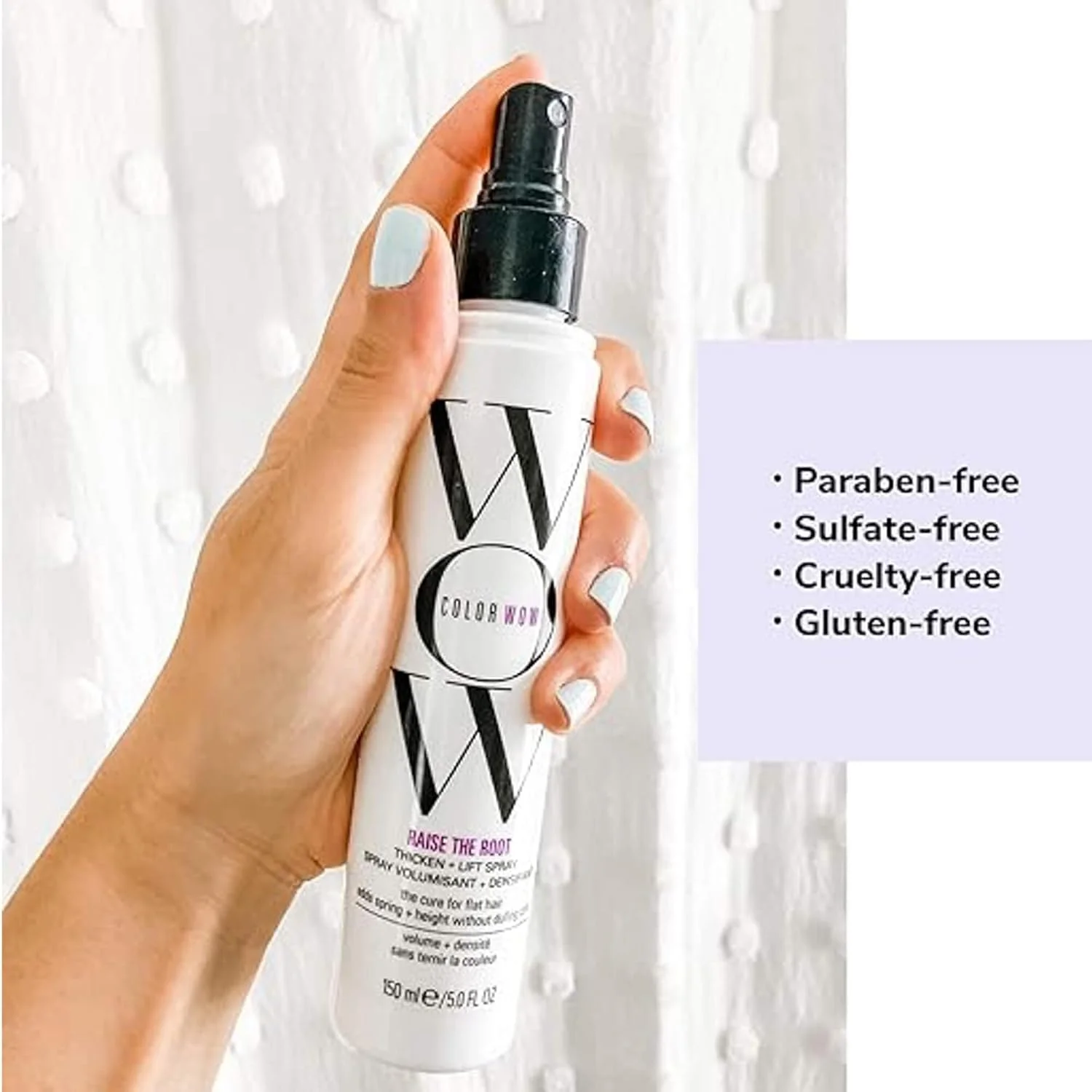 اسپری حجم دهنده و لیفت کننده ریشه مو کالر واو - 150 میلی لیتر