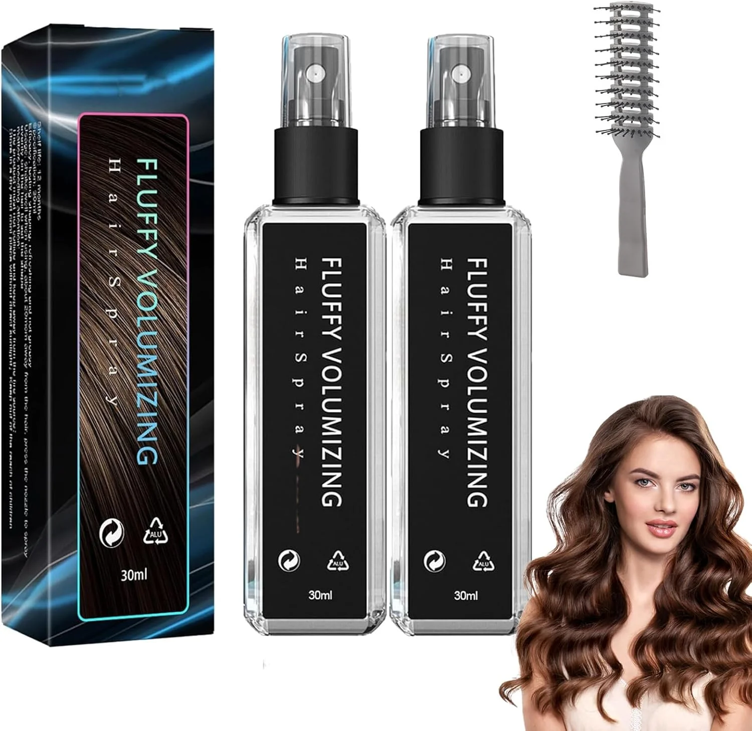 اسپری مو Continentau.Jy07، اسپری ضخیم کننده مو پروتئین گیاهی طبیعی Continentau، اسپری های حجم دهنده موی کرکی، غیر چرب و غیر چسبنده، برای مردان و زنان (30ML*2)