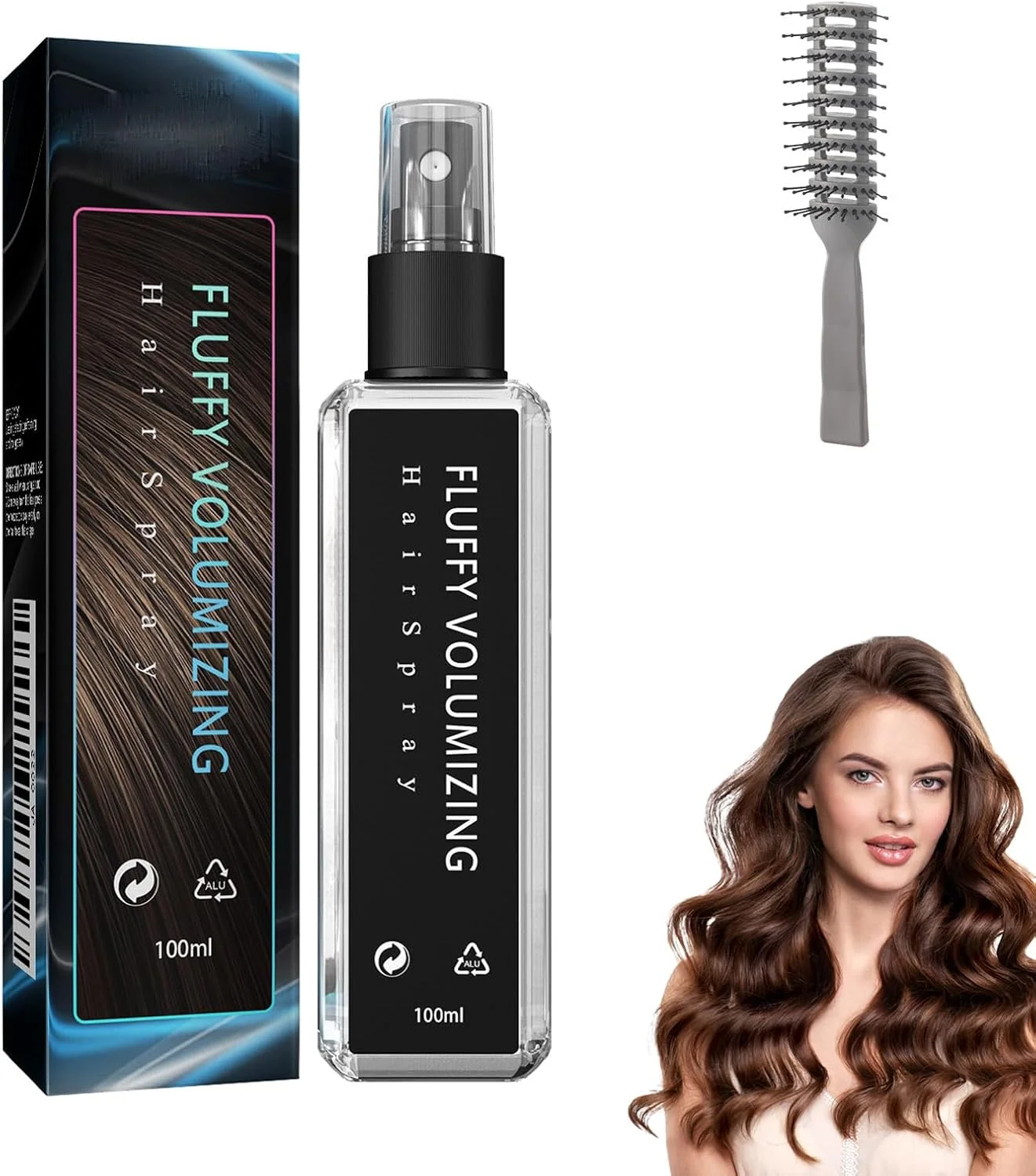 اسپری مو Continentau.Jy07، اسپری ضخیم کننده مو پروتئین گیاهی طبیعی Continentau، اسپری های حجم دهنده موی کرکی، بدون چربی و چسبندگی، برای آقایان و بانوان (100 میلی لیتر)