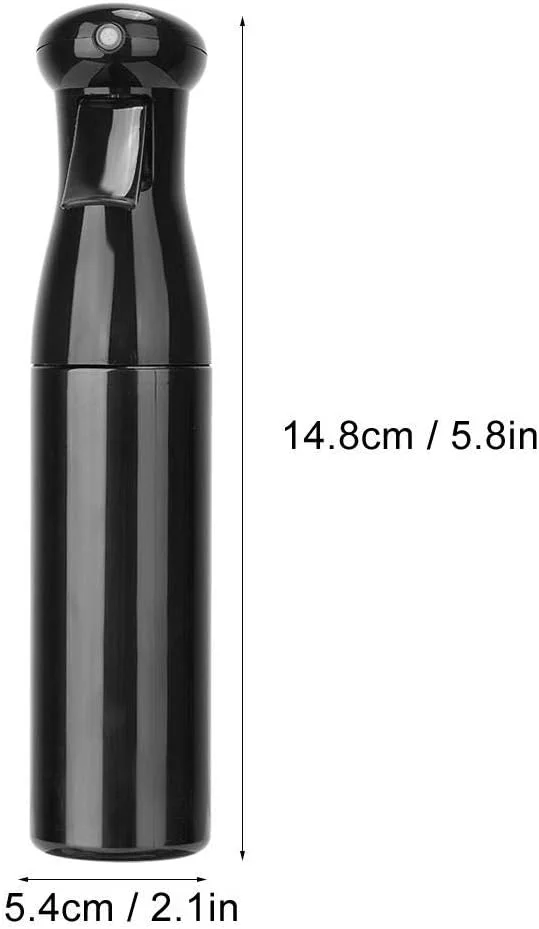 بطری اسپری مو، بطری اسپری مه پاش ریز، آبپاش مداوم برای حالت دادن مو در صبح، آرایش مو، گیاهان، تمیز کردن، 250 میلی لیتر (مشکی)