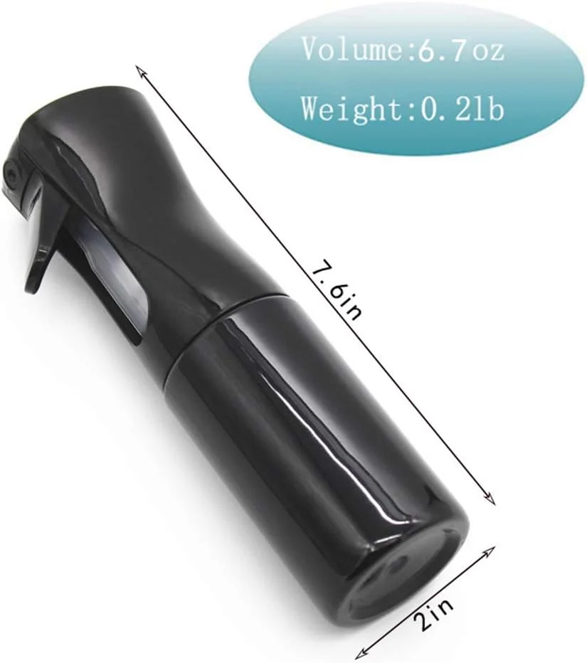 بطری اسپری مو 300 میلی لیتری، بطری اسپری پیوسته 360 درجه برای آرایشگر، بطری خالی اسپری برای تمیز کردن، باغبانی و حالت دادن به مو