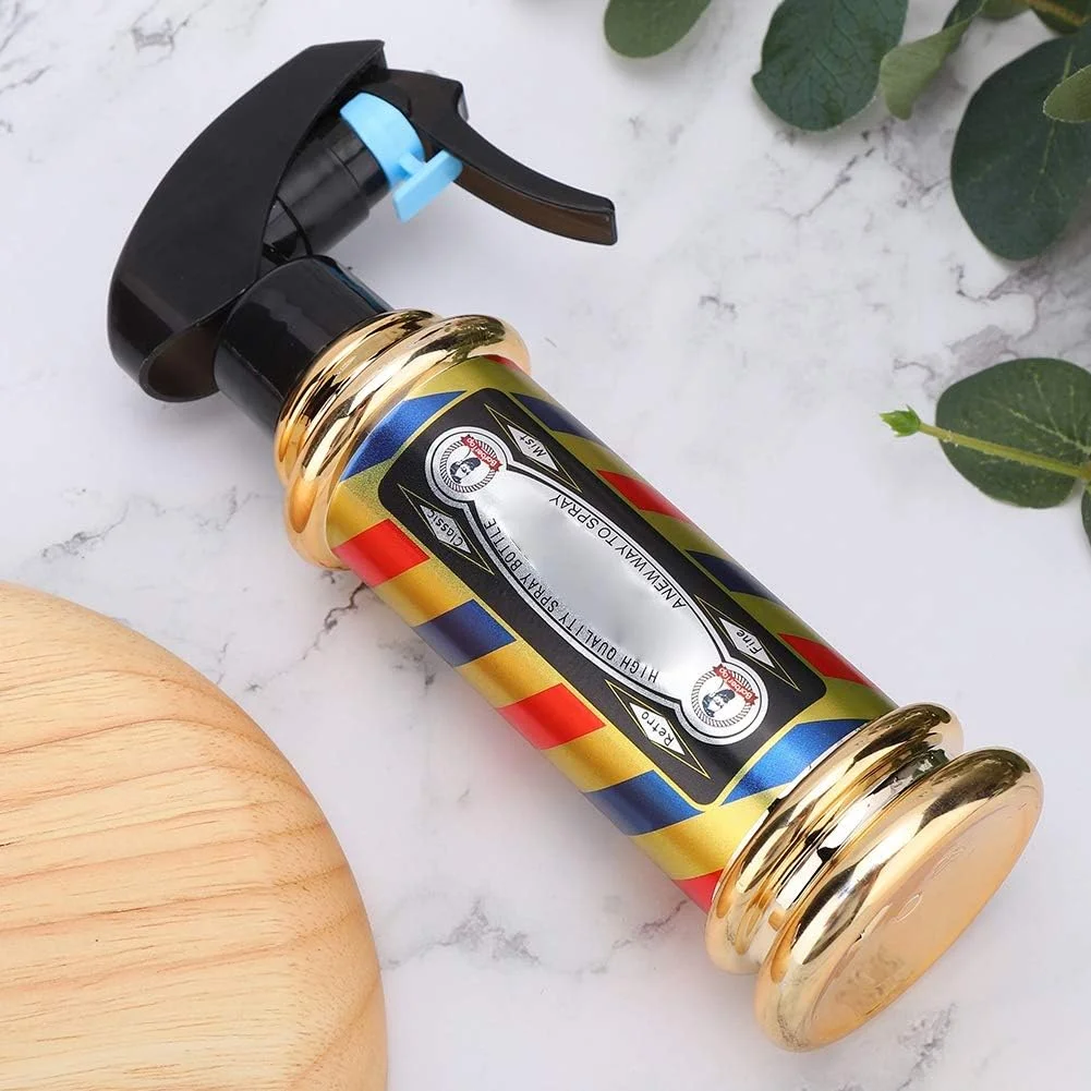 بطری اسپری آب مو، بطری اسپری مه مو، بطری اسپری مداوم برای آرایشگر، بطری اسپری خالی برای تمیز کردن، باغبانی، حالت دادن به مو (طلایی)