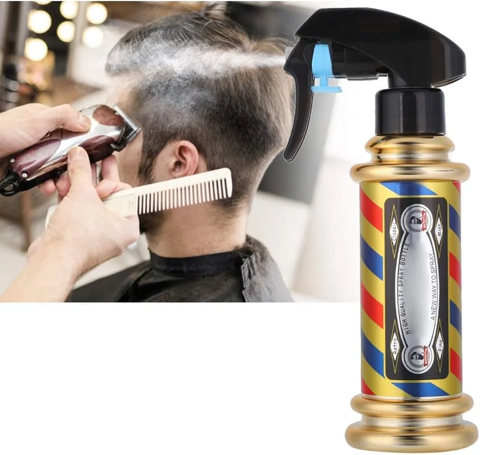 بطری اسپری آب مو، بطری اسپری مه مو، بطری اسپری مداوم برای آرایشگر، بطری اسپری خالی برای تمیز کردن، باغبانی، حالت دادن به مو (طلایی)