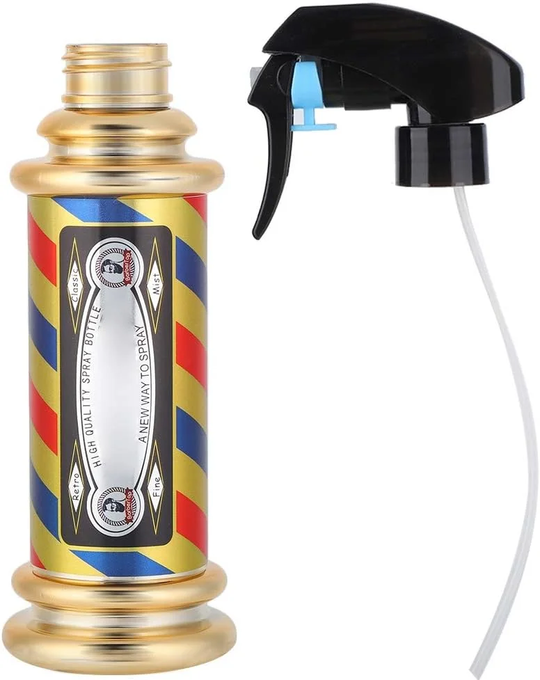 بطری اسپری آب مو، بطری اسپری مه مو، بطری اسپری مداوم برای آرایشگر، بطری اسپری خالی برای تمیز کردن، باغبانی، حالت دادن به مو (طلایی)