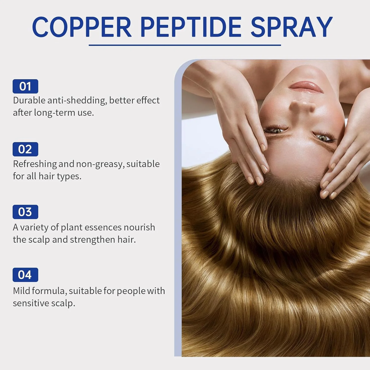 اسپری مو پپتید مس برای رشد مو - سرم مو پپتیدی حاوی Polygonum Multiflorum مناسب برای انواع مو