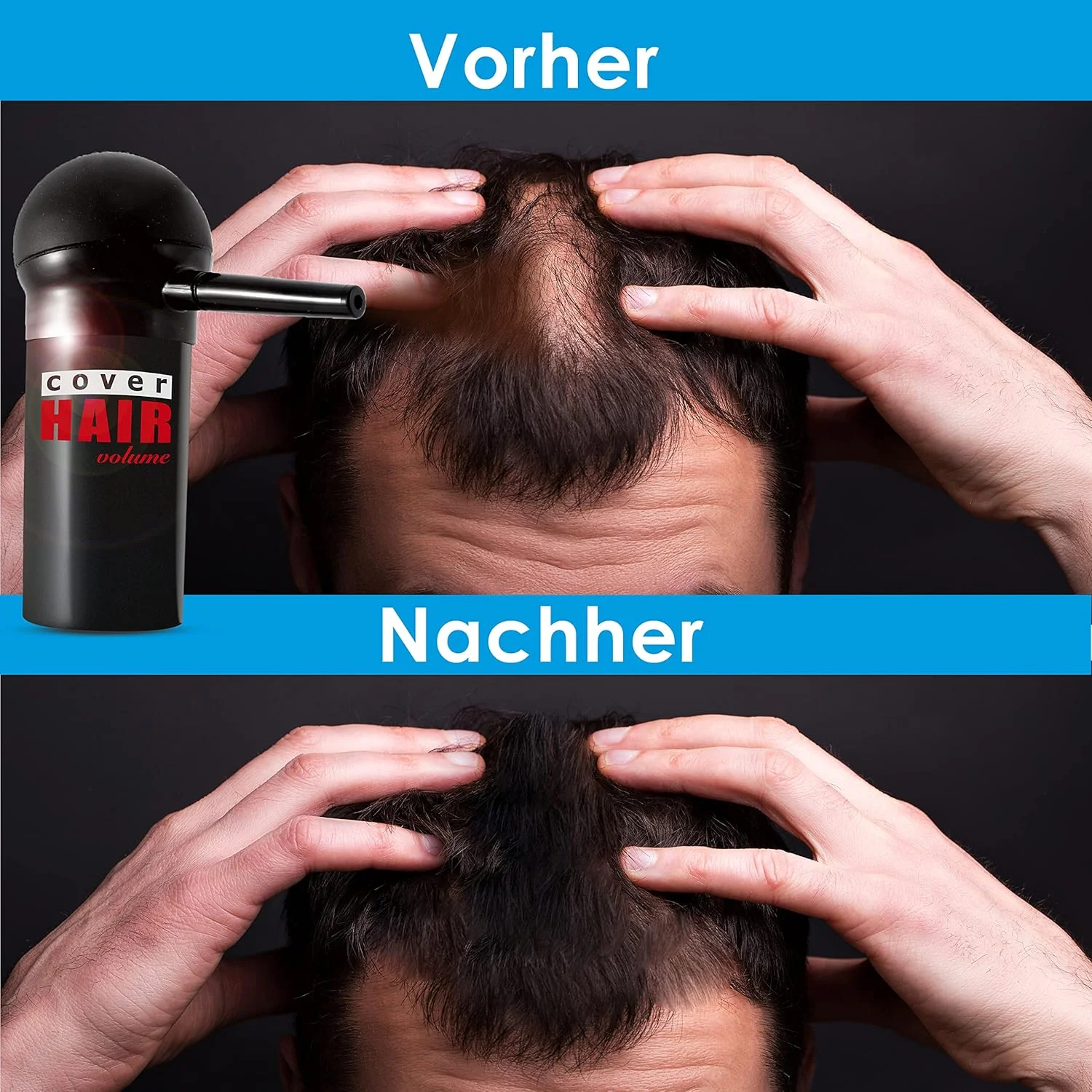 نازل پمپی اسپری مو COVER HAIR برای قوطی های پودر مو، مناسب برای پودر موی 30 گرمی