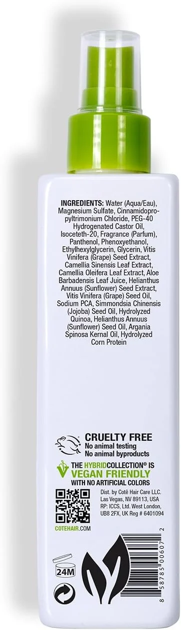 اسپری بافت دهنده موی دریایی و گیاهی Cote Hair - بدون سولفات، بدون GMO، بدون پارابن، محافظ رنگ مو