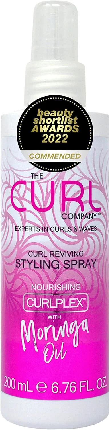 اسپری حالت دهنده و احیا کننده موهای فر The Curl Company (200 میلی لیتر) - فرموله شده حرفه ای با کمپلکس مغذی حاوی روغن مورینگا. متخصص در موهای فر و موج دار
